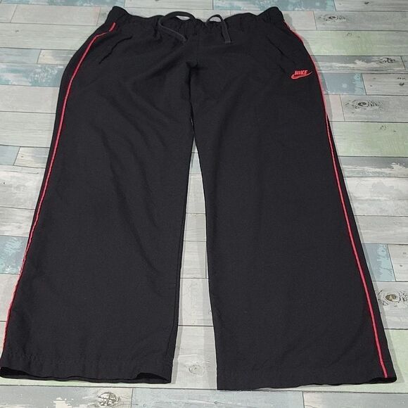 Vintage Women's Nike Black & Pink Pants sz Large - Picture 1 of 6